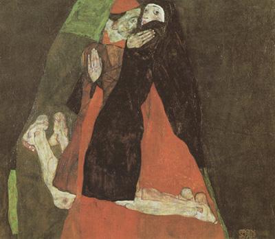 Egon Schiele Cardinal and Nun (mk12)